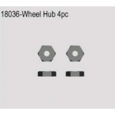 WHEEL HUB 9mm - 4 PCS - 1/18 SCALE DART MT
